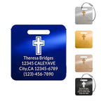 5Pack) Custom Personalized Luggage Tags-Customized Unique tag for Suitcase Backpack Travel,Bags (Metal(2×2) Plane) (Metal(2×2)plane)