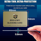 5 Pack RFID Blocking Card for Credit Debit ID Card (Golden)