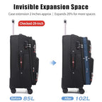 Softside Expandable Luggage with 4 Spinner Wheels (Coffee / 29-Inch)