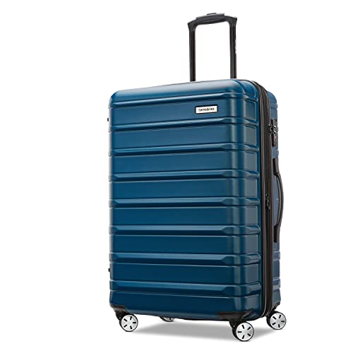 Omni 2 Hardside Expandable Luggage with Spinner Wheels (Checked-Medium Spinner / Lagoon Blue)