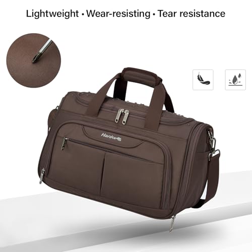 Small Underseat Carry On Luggage Bags for Travel with 10 Pockets (Coffee / Underseat Carry-On)