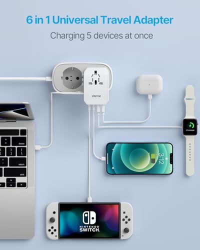 Universal Travel Adapter 70W GaN (70W White1)