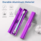 Aluminum Toothbrush Travel Case (Purple / 1 Pack (Standard))