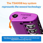Open Alert TSA Approved Luggage Locks (Purple 2 PK)