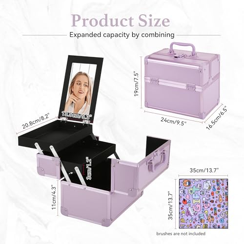 Makeup Train Case (Purple)