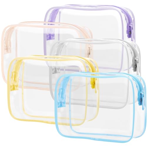 TSA Approved Toiletry Bag (5 Blue Pink White Yellow Purple / Pure TSA Series (5 Medium))