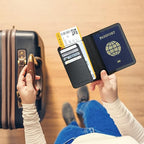 Passport Holder with Find My Tracking (Black)