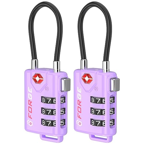 TSA Approved Luggage Locks (Purple 2 Pack)