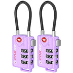 TSA Approved Luggage Locks (Purple 2 Pack)