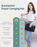 Baby Changing Pad Portable (Black Twill / Large)