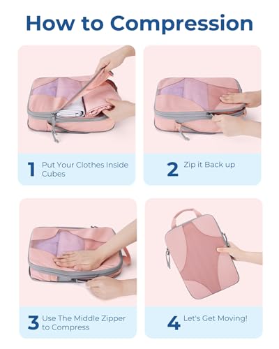 Compression Packing Cubes (Baby Pink)