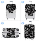 Black Luggage Cover Washable Suitcase Protector Anti (Black / XL(32-34inch suitcase))