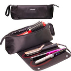 Hair Iron Tools Travel Bag with Heat Resistant Mat (Black)