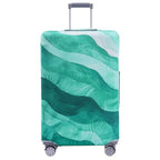 Travelkin Luggage Covers For Suitcase Tsa Approved Suitcase Cover Protector (Emerald Wave / L)