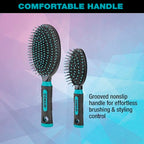 Hairbrush Hair Brush (Black/Teal / Nylon Oval Cushion Brush (Pack of 1))
