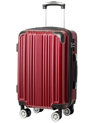 Luggage Lightweight and Durable Hardshell (wine wind new / M(24in))
