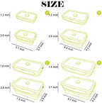 4 Pack Collapsible Silicone Food Containers Storage Lunch Bento Box - Image 5