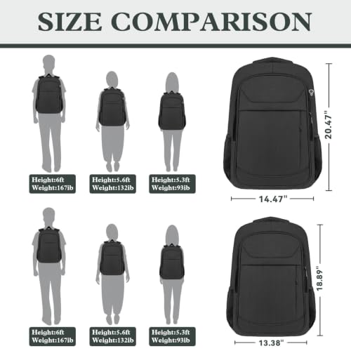 18.4" Large Laptop Backpack (Black / 18.4 Inch(45L))
