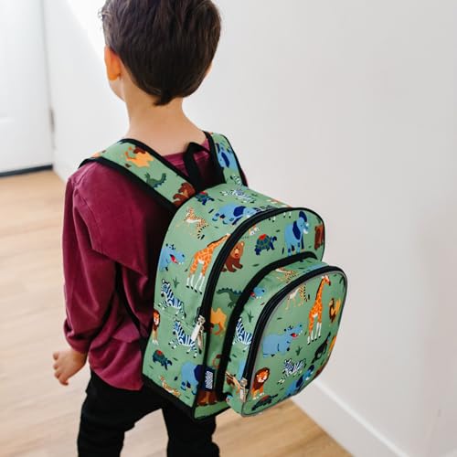 12 Inch Toddler Backpack for Kids (12 x 10 x 4.5 inches / Wild Animals)