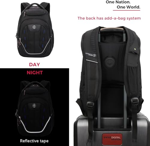 Design Large Travel Backpack For Men (Black/Finder Keychain)