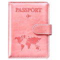 Passport Holder for Travel Essentials (Bright Pink / Magnetic Clasp)