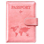 Passport Holder for Travel Essentials (Bright Pink / Magnetic Clasp)