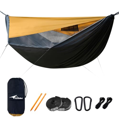 Camping Hammock with Mosquito Net (Top-yellow)