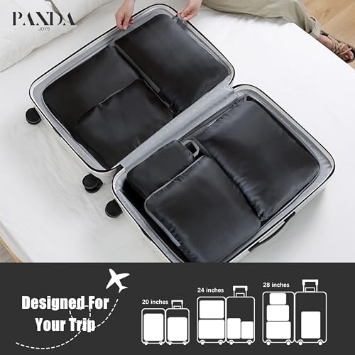 4 Set Compression Packing Cubes Travel (Black)