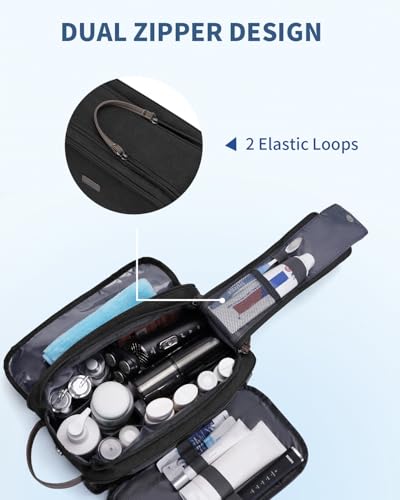 Travel Toiletry Bag for Men (L, Black / Large)