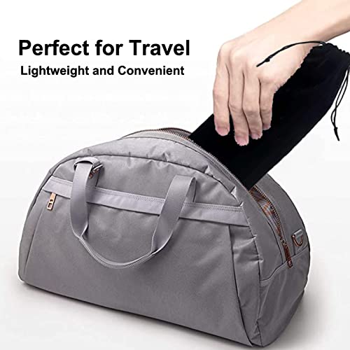 Flat Iron Case - Soft Cotton Curling Wand Sleeve and Travel Pouch for Hair Straighteners, Curling Irons, and Styling Tools (2Pcs, Black)