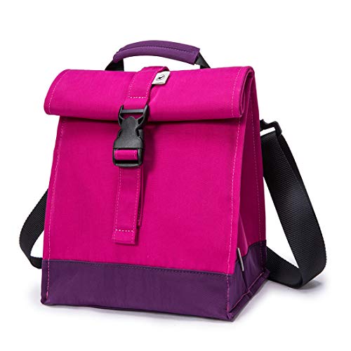 Insulated Lunch Bag Rolltop Lunch Box (Purple)