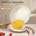 21PCS Pots and Pans Set Nonstick Cookware Set with Detachable Handle (Cream White / 21PCS-Standard)