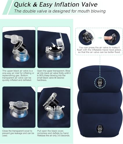 Inflatable Travel Foot Rest Pillow