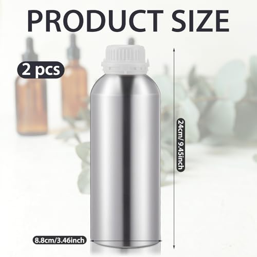 2 Pack Aluminum Bottles 1100 ml High (1100 ml)