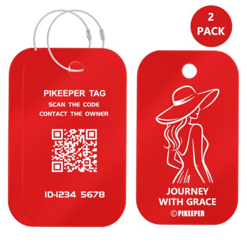2 Pack Smart QR Code Luggage Tag (Red)