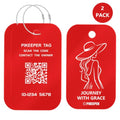 2 Pack Smart QR Code Luggage Tag (Red)