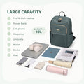 Hiking Travel Backpack for Women Casual Business Weekender Multilayer Laptop Bag (A-darkgreen / 16 Inch)