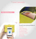 RFID Blocking Travel Wallet for Women (Lemon Yellow)