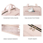 Toiletry Bag Travel Bag with Hanging Hook (Large / Coffee)