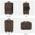 Expandable Luggage Bags for Travel Collapsible Suitcase with Wheels (Coffee)