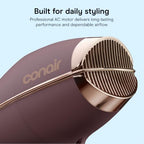 Hair Dryer with Diffuser & Concentrator (Plum / 1 Count (Pack of 1))