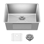 Fairlane 24 in Undermount Single Bowl Stainless Steel Kitchen Sink (24 Inch / Single Bowl Utility — Undermount)