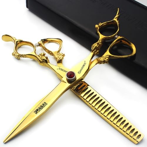 6 7 inch scissors salon hairdresser hair cutting hairstyle (7 Inch-2pc-b)