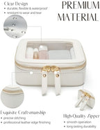 Small Clear Makeup Bag for Purse (White / Mini Chic)