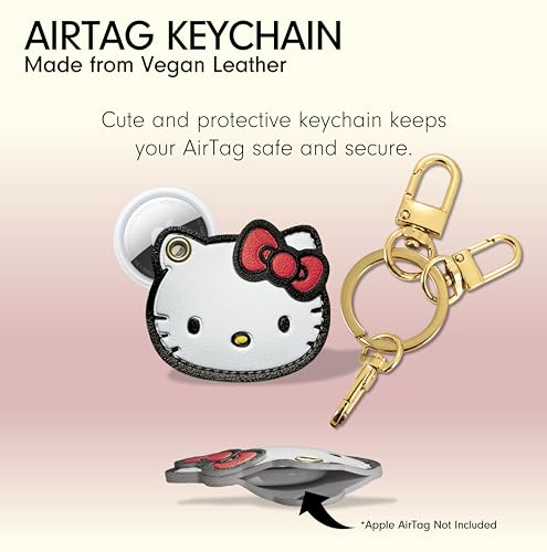 x Sanrio Character Keychain Case Compatible with Apple AirTag (Hello Kitty)