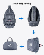 Packable Small Crossbody Sling Backpack Shoulder Chest Bag Daypack for Hiking Traveling Grey (New Grey)