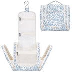 Large Hanging Toiletry Bag for Women (Z-Little Blue Flower)