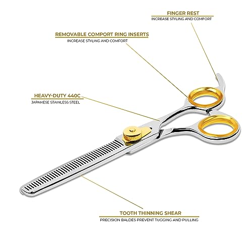 Professional Cat and Dog Grooming Scissors 6.5" 42 (Thinning Scissors / 6.5 Inches)