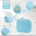 Makeup Organizer Bag with Mirror (Blue / Integrated)