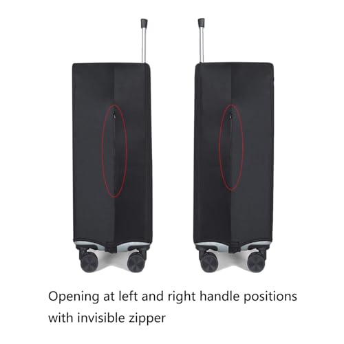 Travel Luggage Cover Suitcase Cover Protector Skins 18 (Pure Black / S (for 18--20 inch luggage))